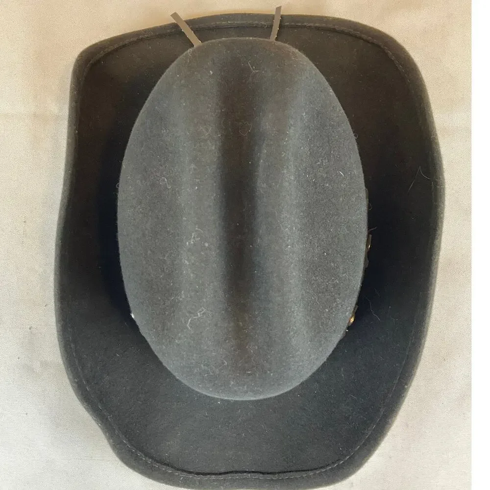 Cody James Boys' Sidekick Felt Cowboy Hat, Black - Size XL